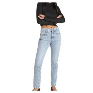 Levis 501 Skinny Button Fly Classic 5 Pocket High Rise Womens Jeans Size 28